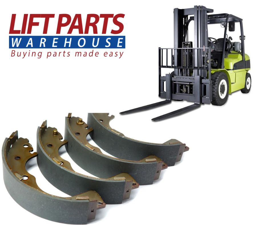  A Clark forklift and two pair of brand new brake shoes